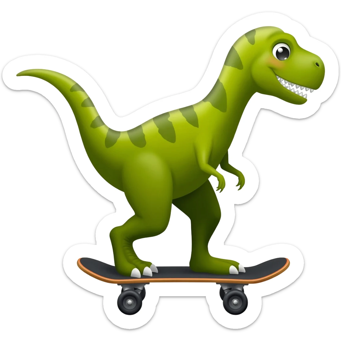 Dinosaur on a skateboard sticker