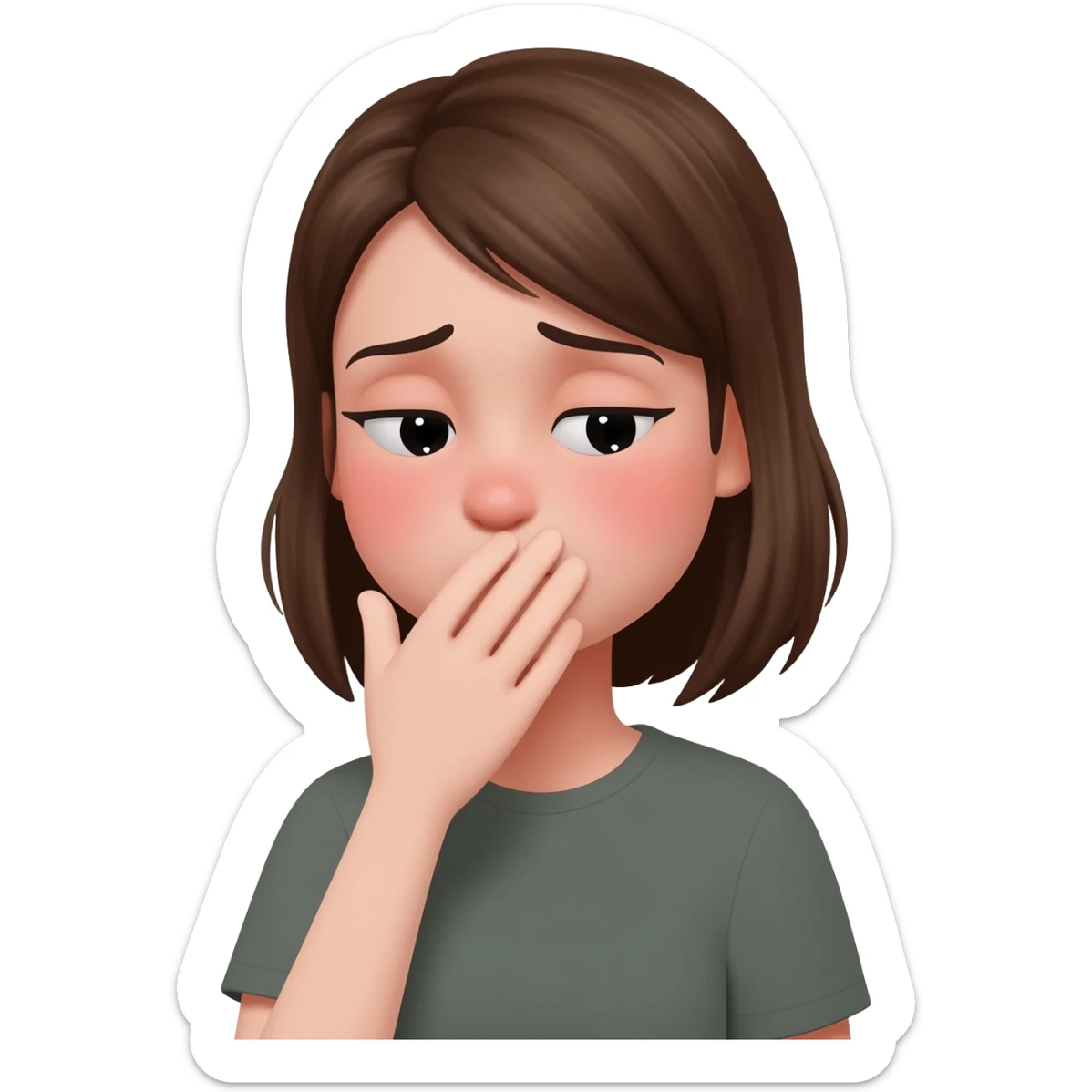 embarrassed emoji sticker