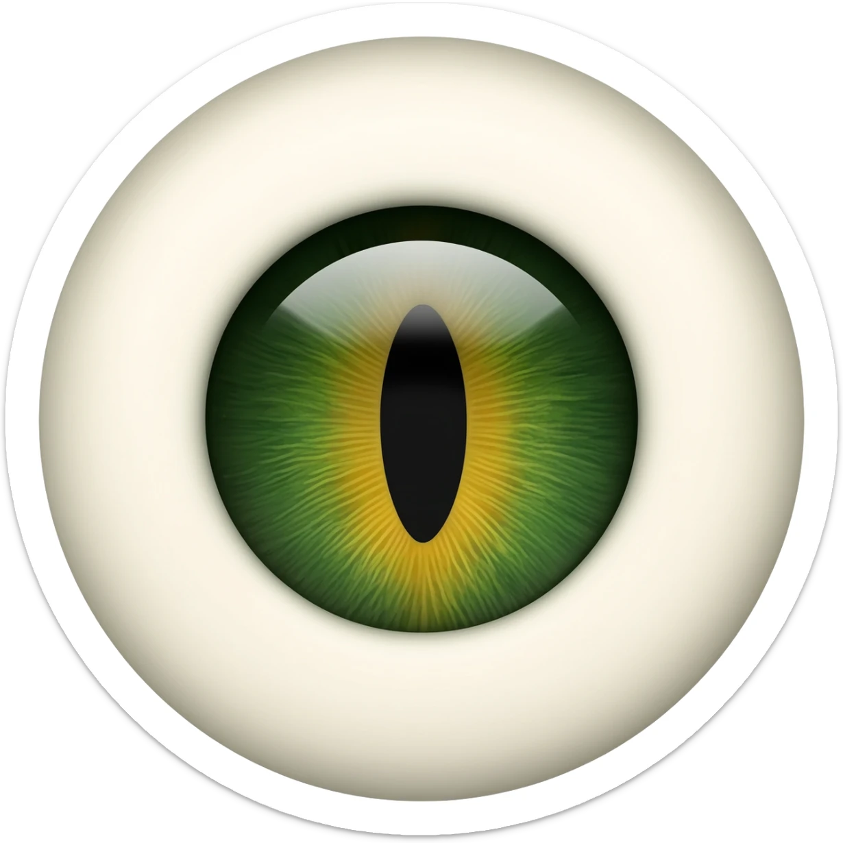 Realistic Cat-Reptile slit pupil eye in a circle  sticker