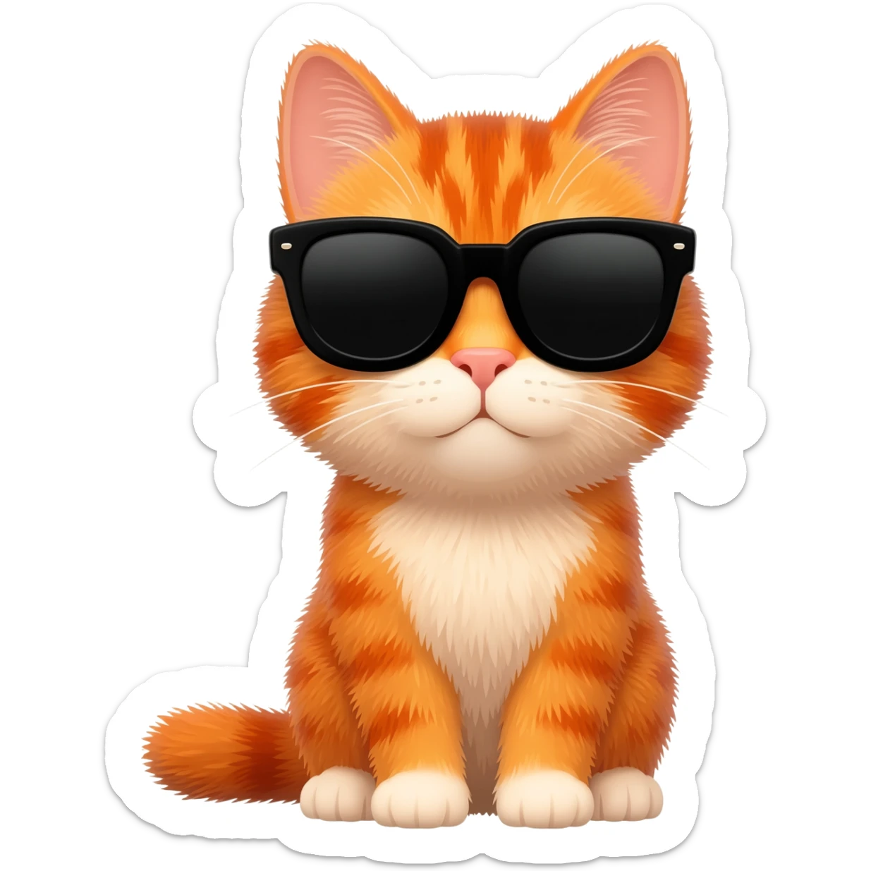 Cat wearing sunglasses sticker