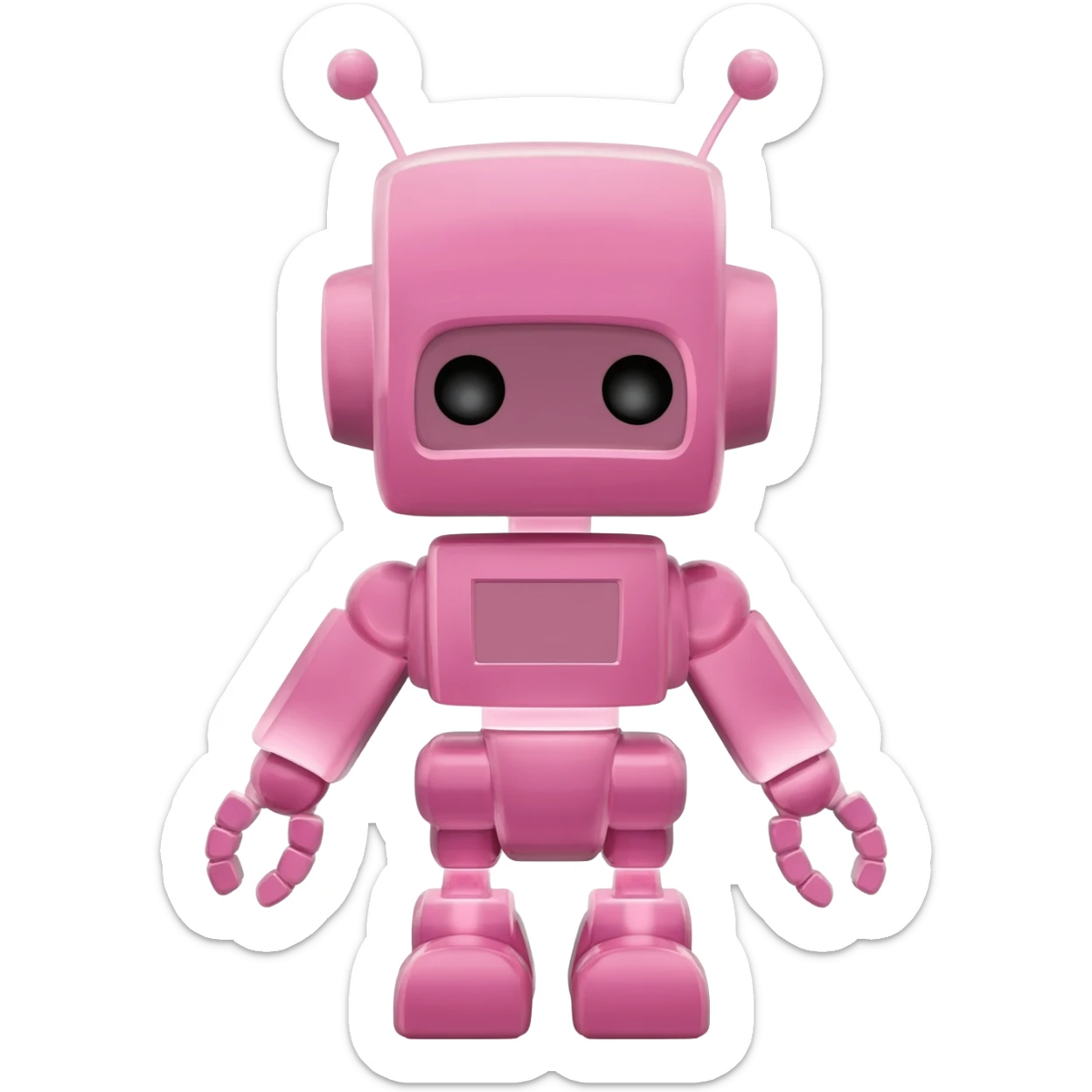baby pink robot sticker