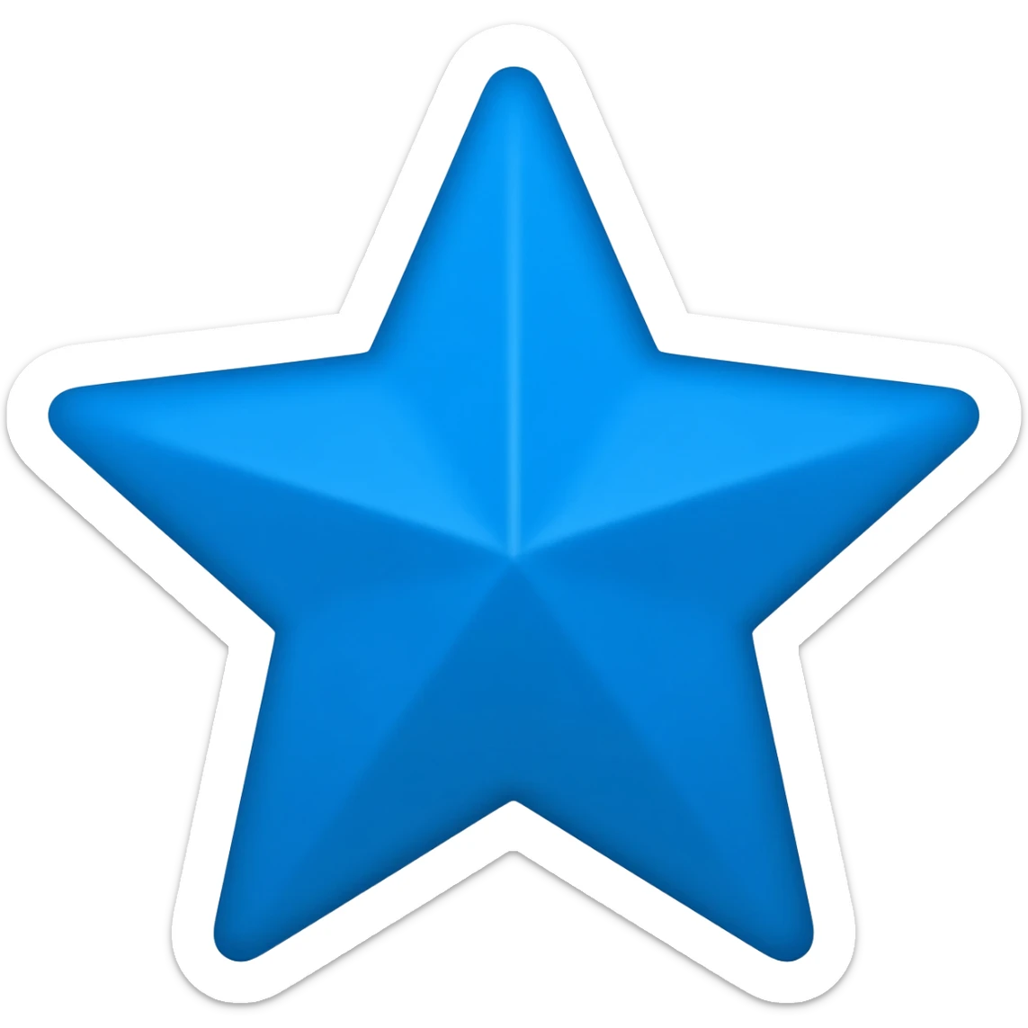 a blue star sticker