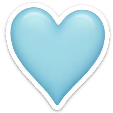 light blue heart sticker