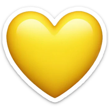 Yellow heart sticker