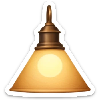 cozy warm light emoji of a wall lamp directly above a shelf sticker