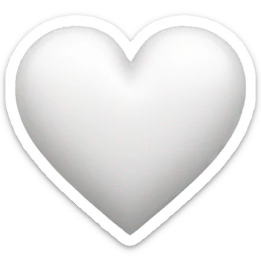 White heart sticker