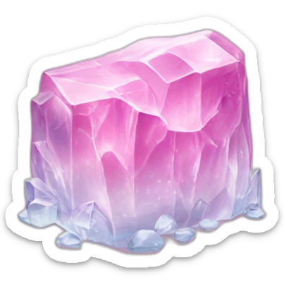 Pink coloured ice  sticker