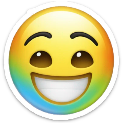 A mirror reflecting a happy face with stars for being proud of yourself." sticker