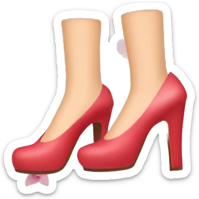 A pair of heels surrounded by small hearts, perfect for a sweet and affectionate touch.
 sticker