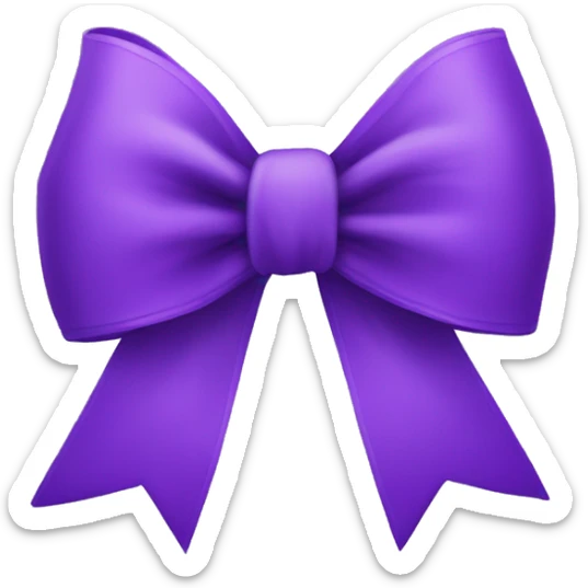 purple bow sticker
