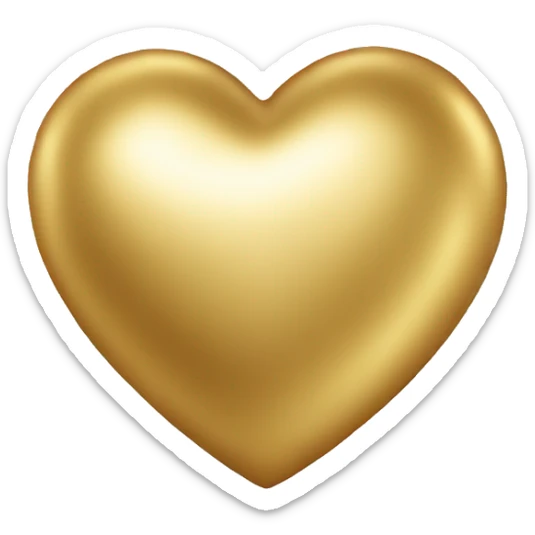 gold heart sticker