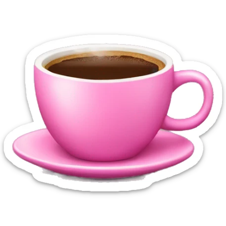 Pink coffee sticker