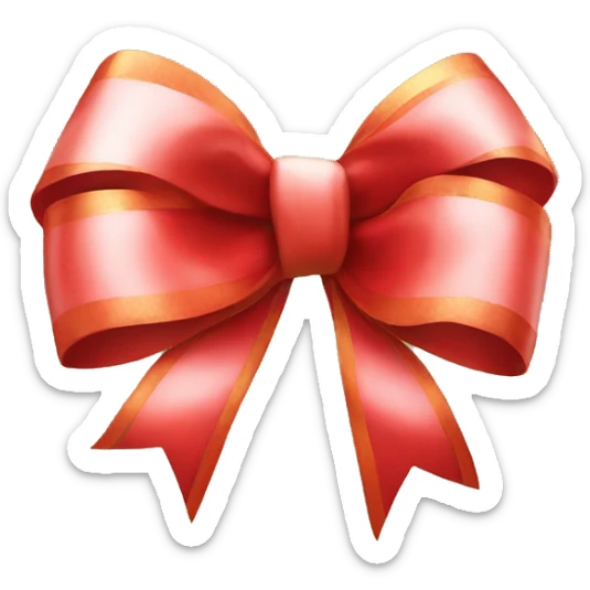 christmas bow sticker
