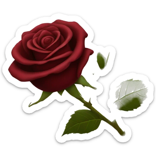 Dark red rose sticker
