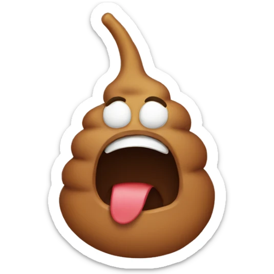 poop emoji sticker