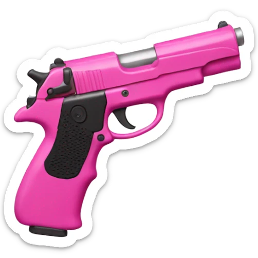 Pink gun sticker