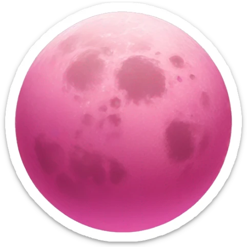 Pink moon sticker