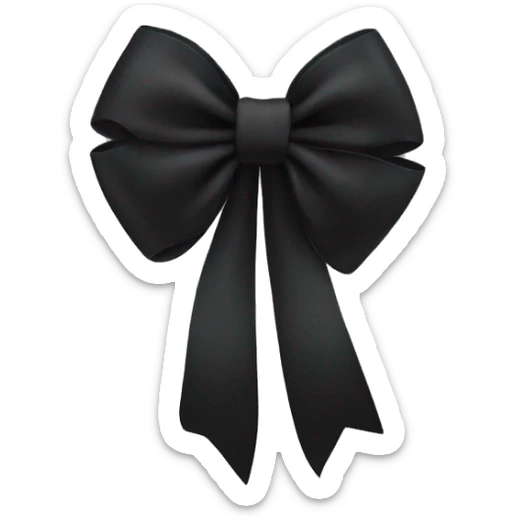 Black bow sticker