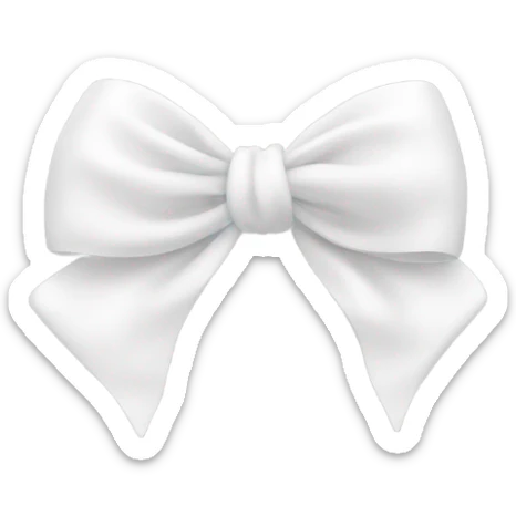 cute and very adorable ribbon for hair pin white sticker