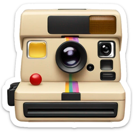 Polaroid beige sticker