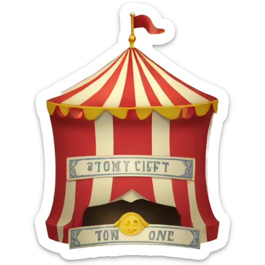 Circus ticket sticker