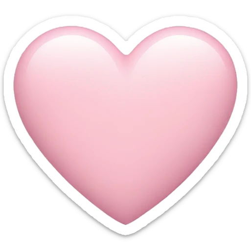 pastel pink heart sticker