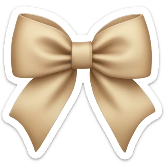 Beige bow sticker