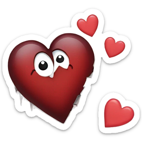 Broken heart sticker