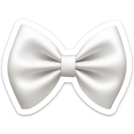 white bow sticker