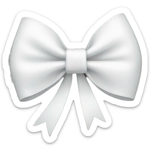 White bow sticker
