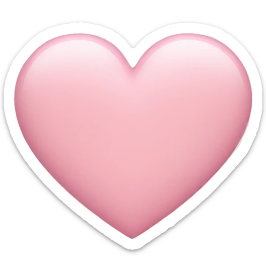 Pastel pink heart sticker