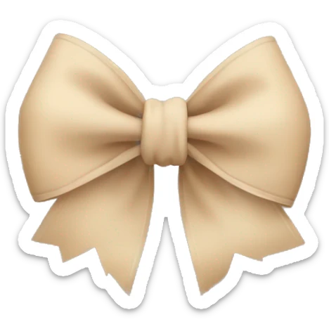 Beige bow sticker