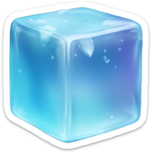 Iridescent ice cube sticker