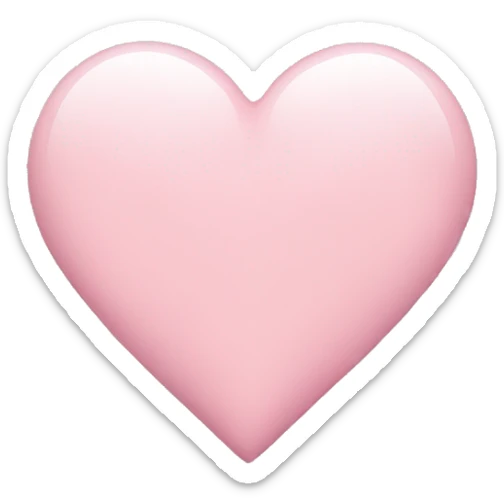 light pink heart sticker