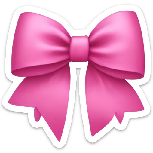 pink bow  sticker