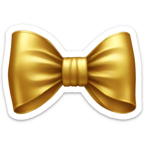 Gold bow sticker