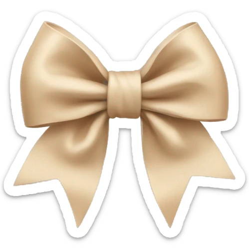 Beige bow sticker