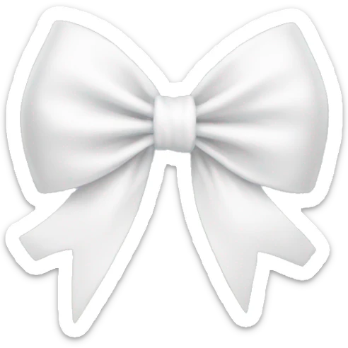 white bow sticker