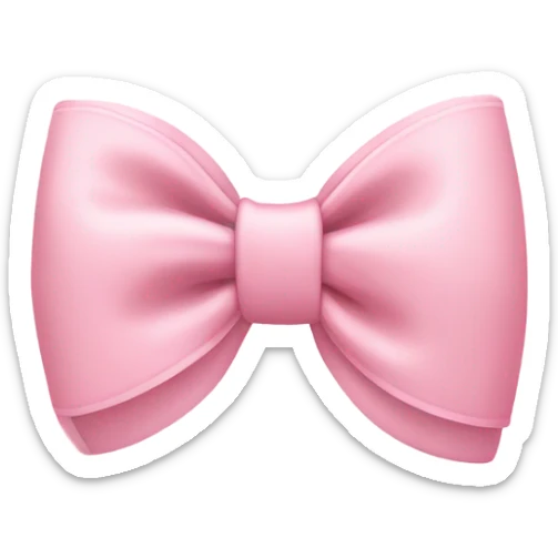 light pink bow on light pink bow sticker