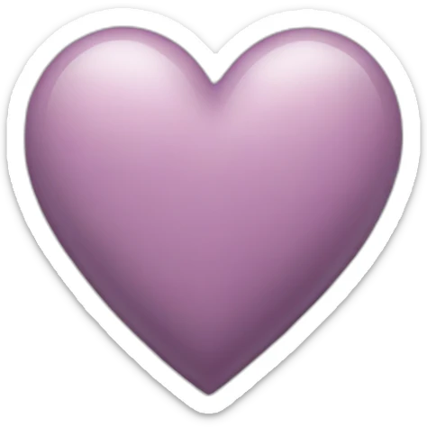 Mauve heart sticker