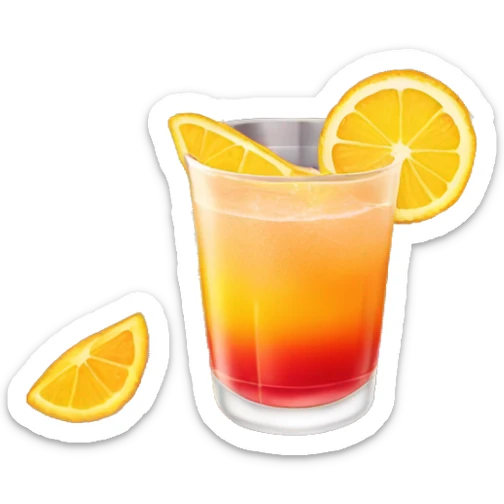 Tequila Sunrise cocktail  sticker