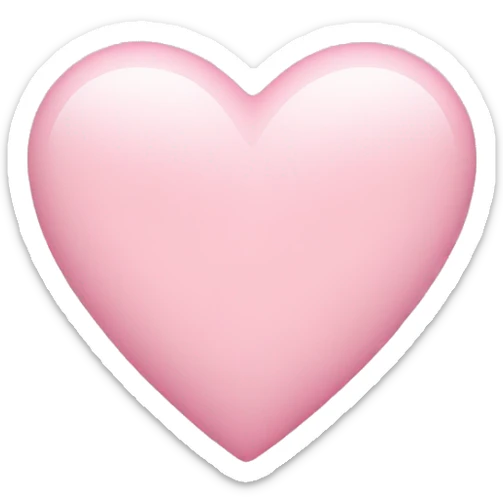 Light pink heart sticker