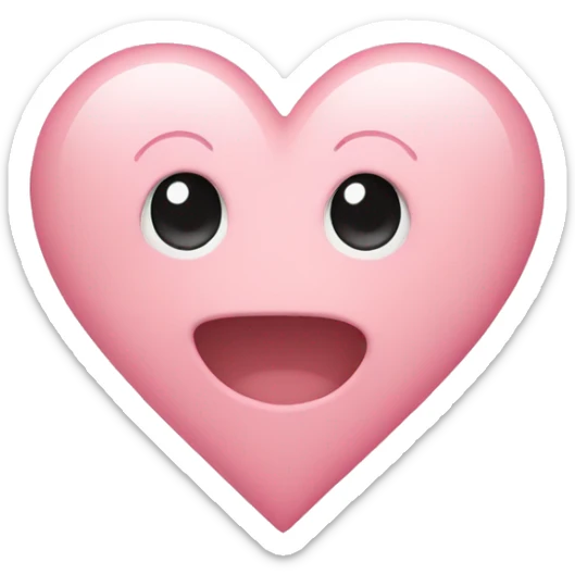 light pink heart sticker