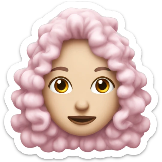 pale pink christmas sticker