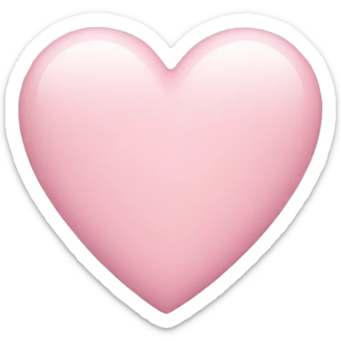 light pink heart sticker