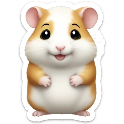 cute hamster in clover sticker
