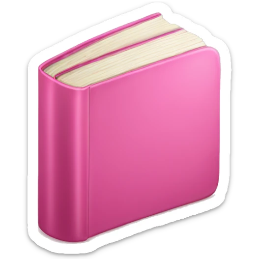 pink book sticker