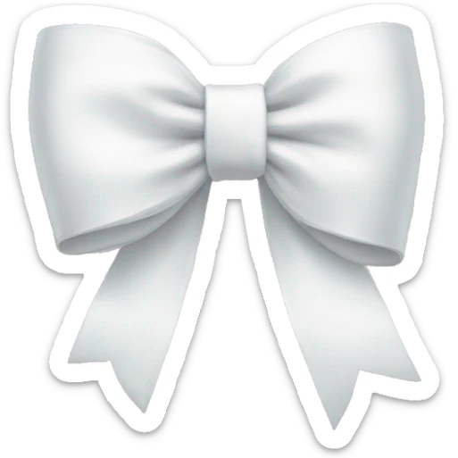 White bow sticker