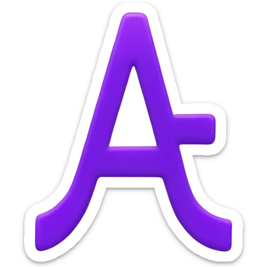 the word LAF in purple letters with a curved upwards arrow behind it sticker