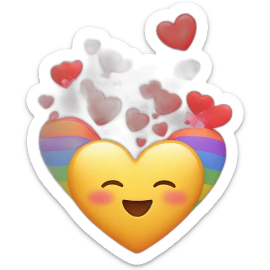 Gay heart sticker